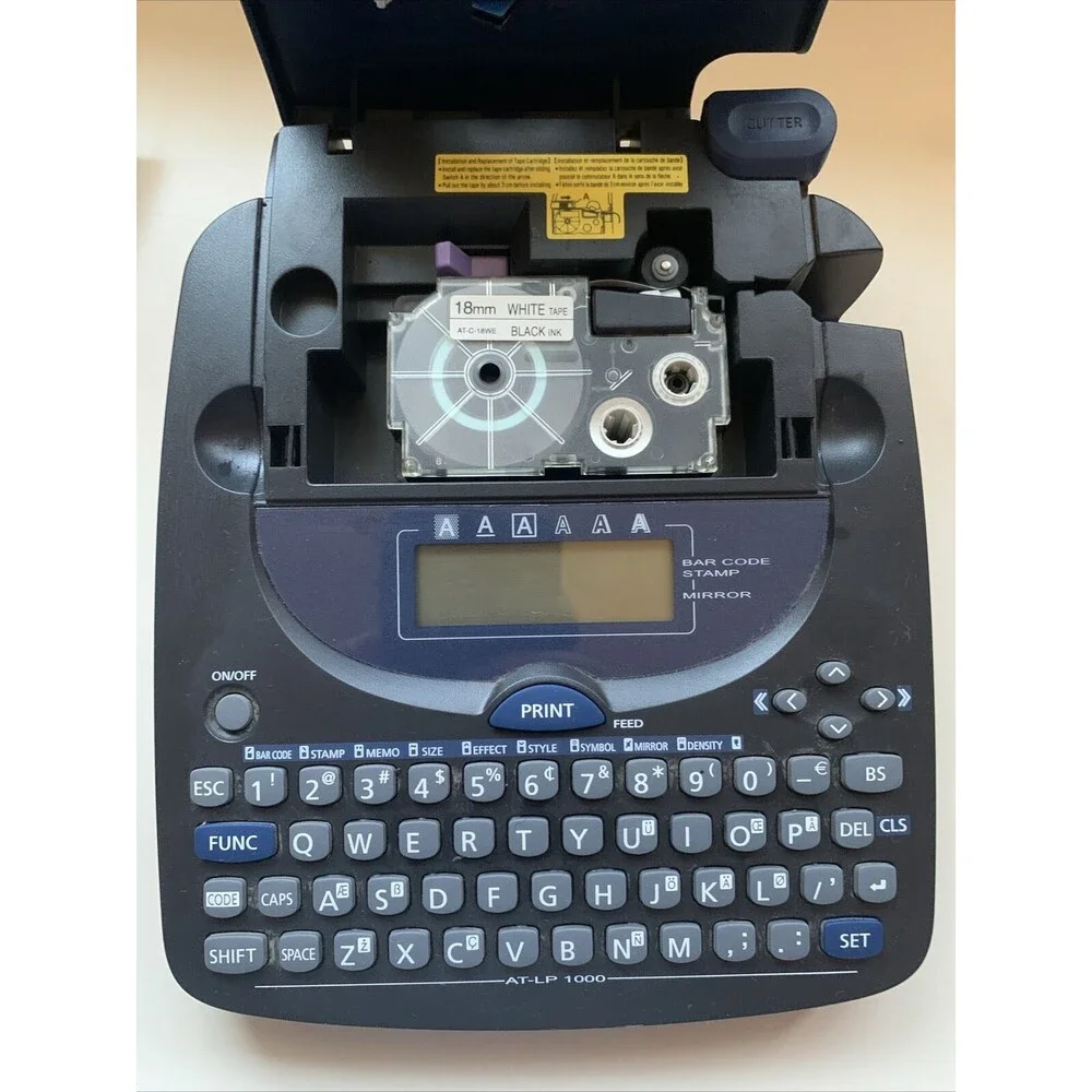 Ativa AT-LP 1000 Large 10 Character 2 Line LCD Display Label Printer & 3 Tapes